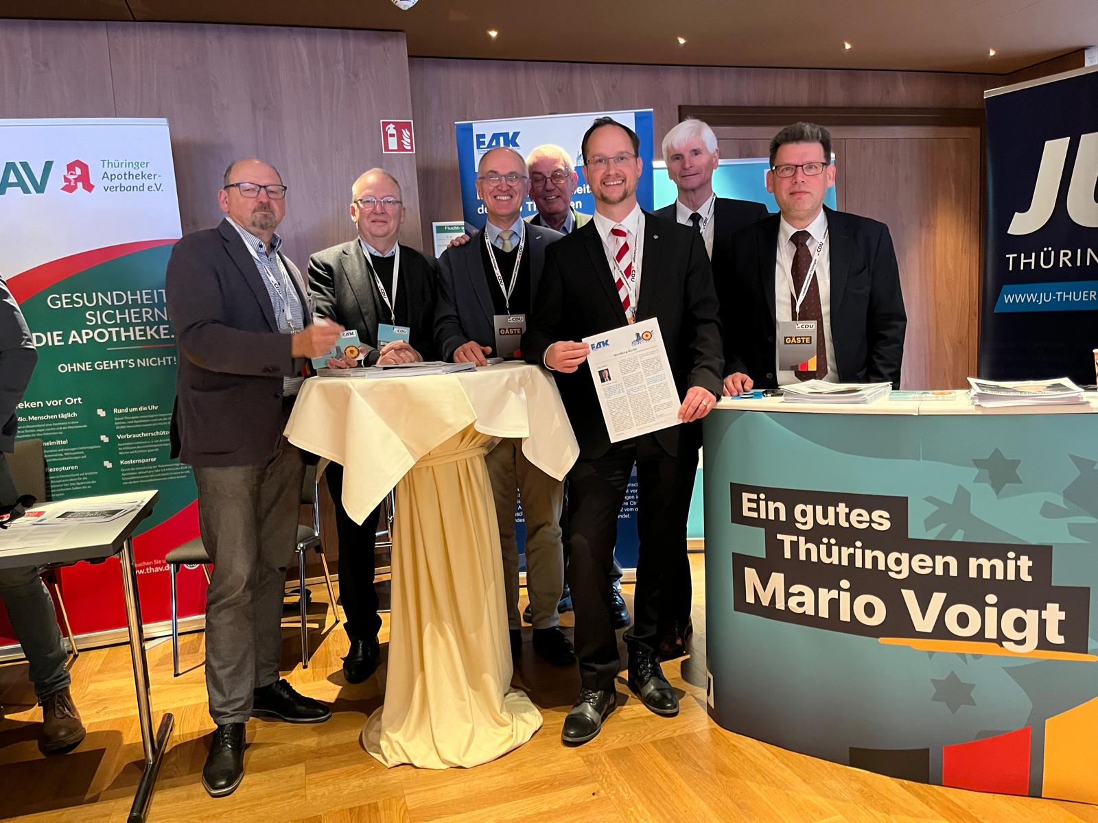Stand des Evangelischen Arbeitskreises der CDU Thringen auf dem 40. Landesparteitag